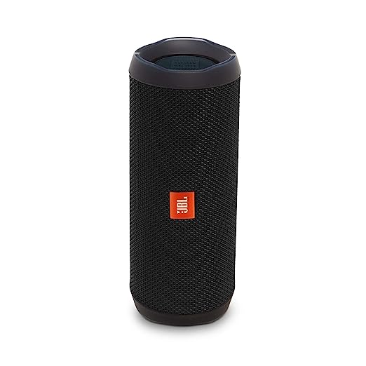 JBL Flip 4, Wireless Portable Bluetooth Speaker with Mic, Signature Sound with Bass Radiator, Vibrant Colors with Rugged Fabric Design, Connect+, IPX7 Waterproof & AUX (Black) JBL Flip 4, Wireless Portable Bluetooth Speaker with Mic, Signature Sound with Bass Radiator, Vibrant Colors with Rugged Fabric Design, Connect+, IPX7 Waterproof & AUX (Black)